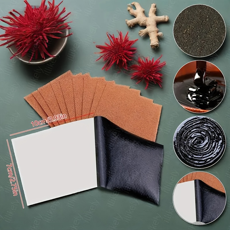 100 Herbal Burdock Patch - & Muscle Support, Traditional Skeletal Design, Designed for Shoulder, Back, Knee, Lumbar, Enhanced EfficacyFor middle-aged and elderly men and women, Cultural Product, Light Beige Friendly Material
