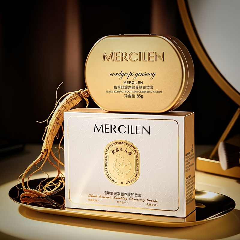 Image of Mercilen Plant-based Cleansing Cream 85g - Gentle, Moisturizing Makeup Remover With Hyaluronic Acid & Squalane For Types With Plant Squalane