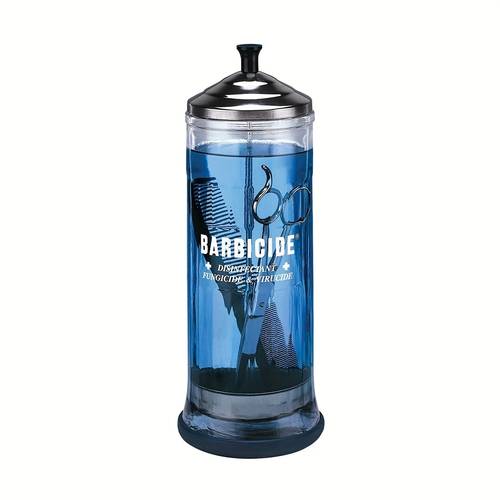 1 5l 50 7oz glass salon jar with removable basket transparent sanitizing container for barber tools manicure supplies barber supplies storage easy visibility design
