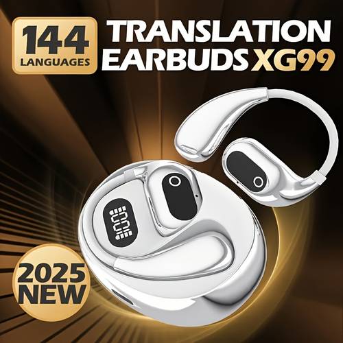 144 languages ai language translator earbuds real time 3 in 1 ows translation wireless rechargeable battery usb charging for travel translator earbuds real time