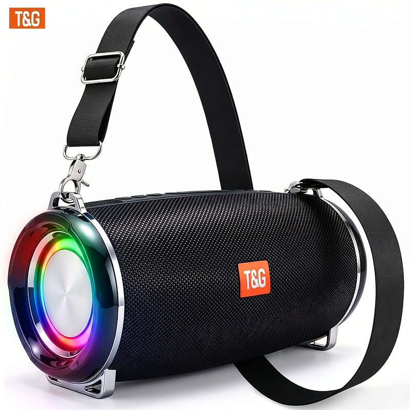Image of Tg Speaker, Outdoor Portable, Rgb Lighting, Ipx4, Usb-c, Power Bank, Wireless 5.3, Portable Wireless Music Box, With Strap, Suitable For Camping/hiking/parties/gifts