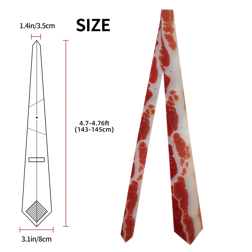 Image of 1pc, Men's Tie With Abstract Print, 8cm Wide Printed Tie, Washable Polyester, A Great Addition To Daily Outfits, Semi-formal Settings, Or Gift Options For Colleagues