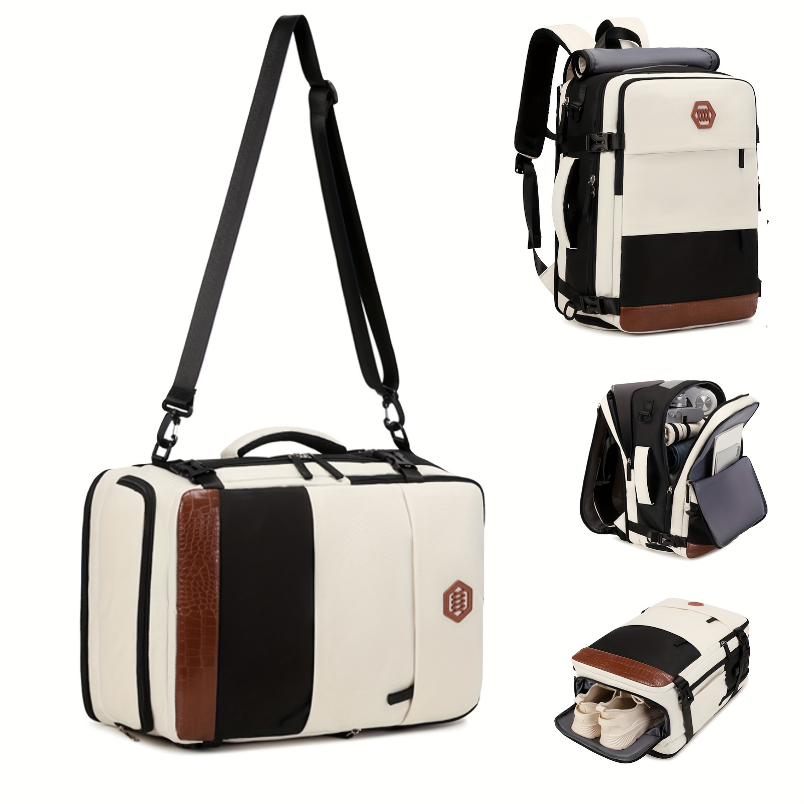 Mochila para portátil, mochila de mano, bolsa de viaje grande con compartimento para zapatos, mochila para libros de computadora para la universidad, viajes, trabajo