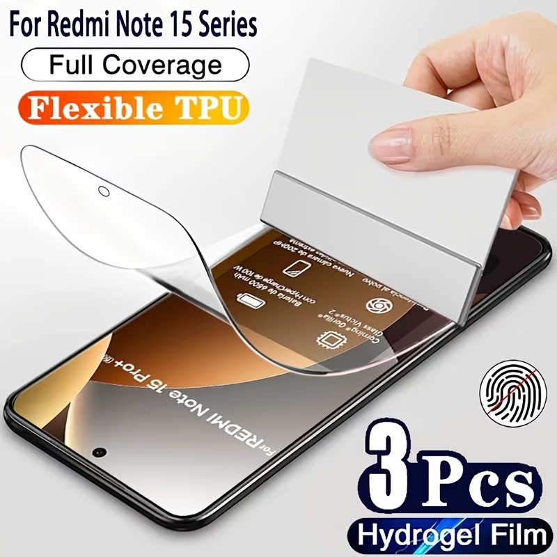 TEMU 3pcs Tpu High Definition Hydrogel Film For Redmi Note 15 Pro+/ Note 15 Pro/note 15/ Note 14 Pro+/note 14 Pro/note 14/redmi Note 13 Pro+/ Note 13