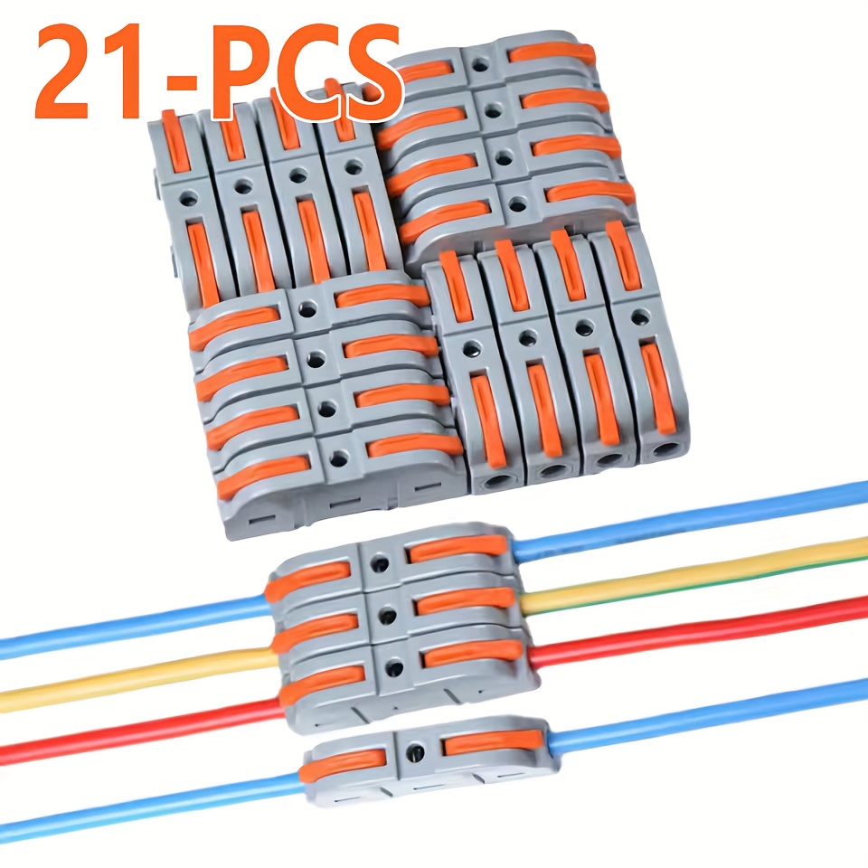 11/21/31/41/51pcs Lever Wire Connector For Quick Connection 28-12 Awg 1 Pair 1 Direct Plug Wire Connector Compact Connector Electrical Insulated Terminal Multi-circuit Connector Connector Terminal