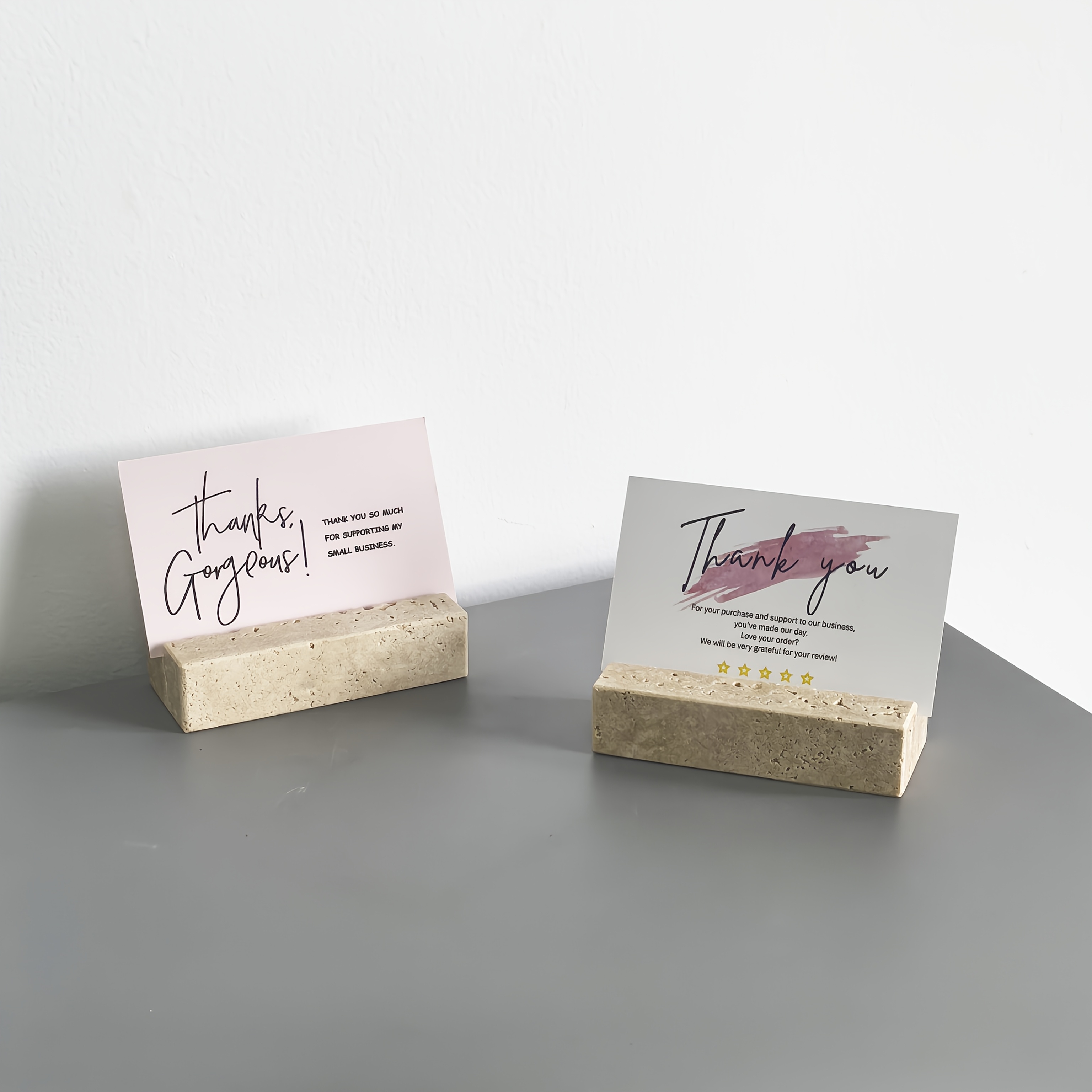 Natural Marble Photo Holder, Stone Business Card Holder, Cave Stone Card Holder, Photo Clip, Note Clip, Marble Photo Base, Heavy Stone Crafts, Suitable for Home, Office, Shopping Mall, Café, High-End Gifts
