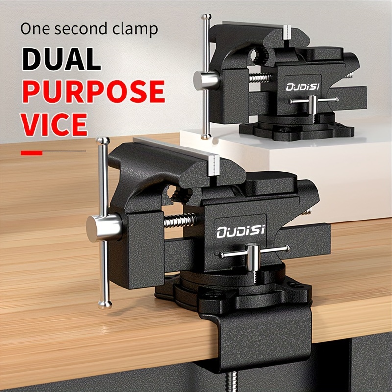 1pc 4.5 inch Vise Vise With 270 degree Rotary Locking Base Bench Vise With Heavy Cast Iron Workbench Multi functional Fixture