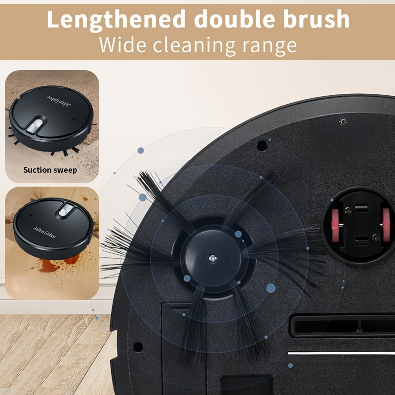  , multi-functional sweeping robot, suitable for living room cleaning, pet hair cleaning, daily garbage cleaning, with 2800pa super suction, powerful garbage cleaning, of working time, usb fast charging, suitable as a gift, family use details 6