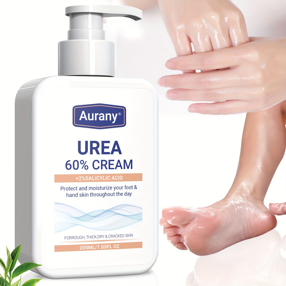 

200ml/7.05fl Oz Urea Cream 60% For Feet + 2% Salicylic Acid, Urea Cream, Urea Foot Cream For Rough, Thick, Dry, Cracked Skin, Soften & Moisturizer Skin, Suitable For Feet, Knees, Hand, Plant Squalene