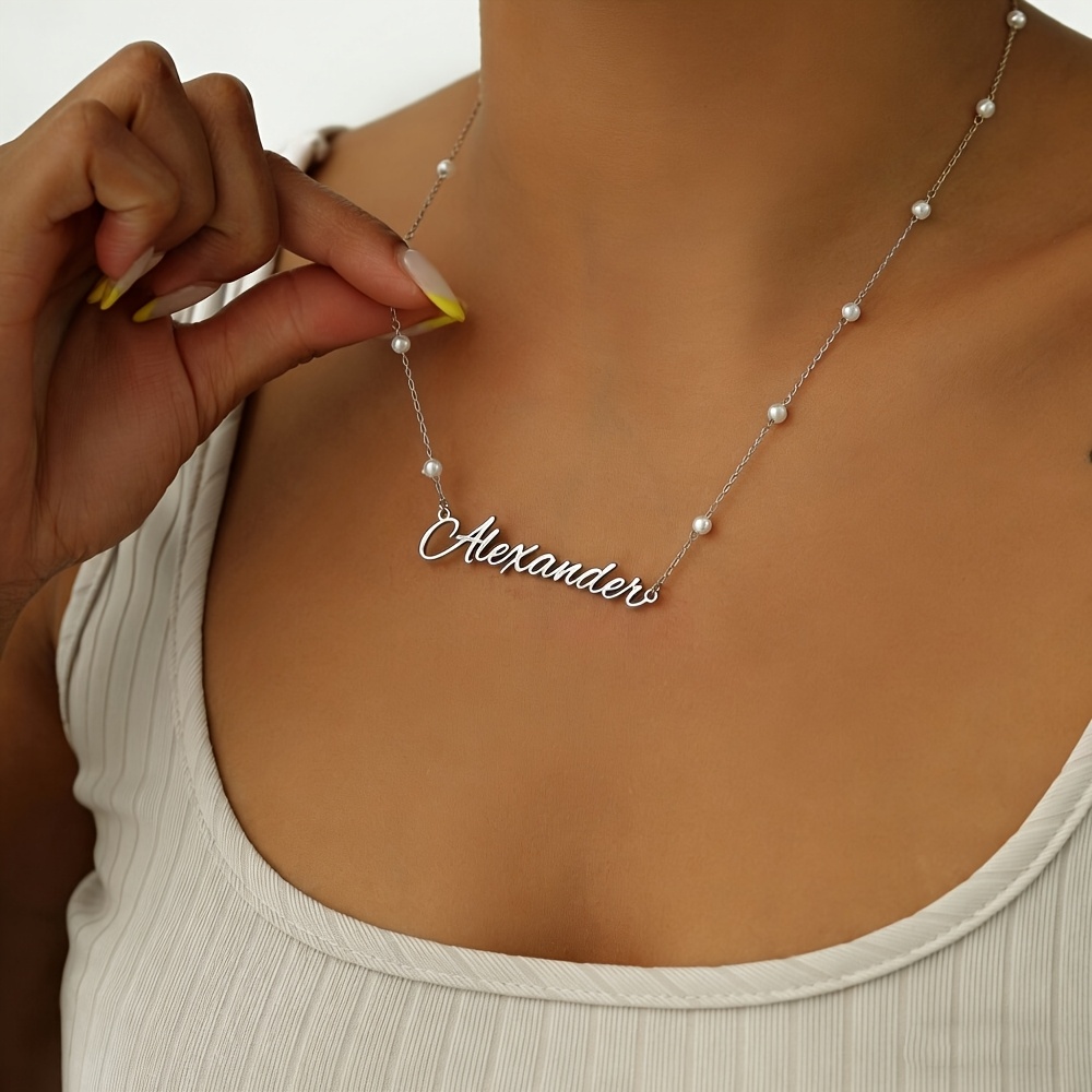 Women's Custom Golden Creative Special Name Necklace