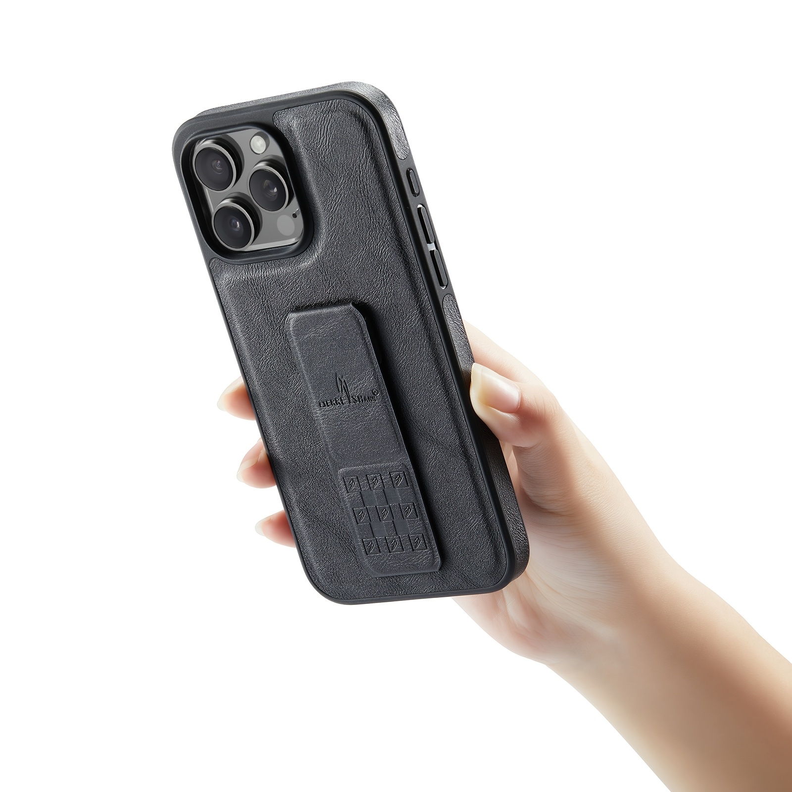 TEMU Phone Case: Single Stand Suitable For Iphone 17/16/15/14/13 Pro Max/pro/17 , Cute Synthetic Leather Phone Case Stand For Men And Women, Gift For