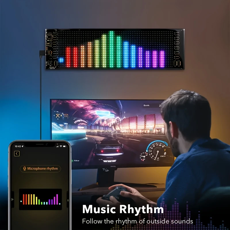 flexible led panel led panel sign with usb control remote flexible diy programmable lighting for stores hotels holidays dimmable graphite rgb display holiday decorations decorations details 5