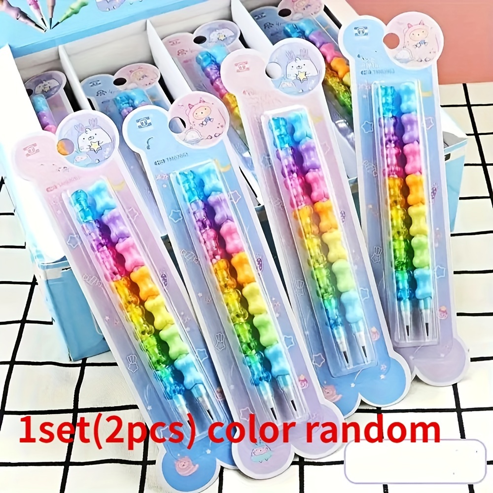 Hot 5Pcs Stackable Christmas Gingersnap Block Pencils Students Drawing Wrig Pens Treewateritop I.348256577
