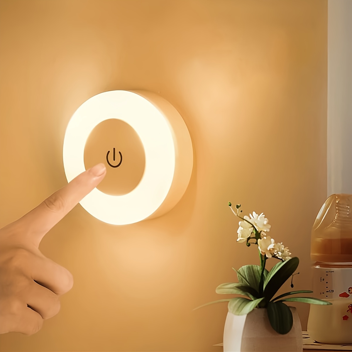 

A Touch-sensitive Led Night Light, Suitable For Bedroom Decoration, Adjustable Brightness, Ideal For Corridors, Bedrooms, Bathrooms, Living Rooms, And Closets (/).