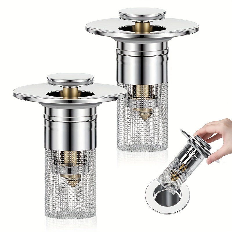 TEMU Bathroom Drain Strainer, Drain Strainer Removable Steel Strainer , Bathroom Strainer For Bathroom Stopper Replacement