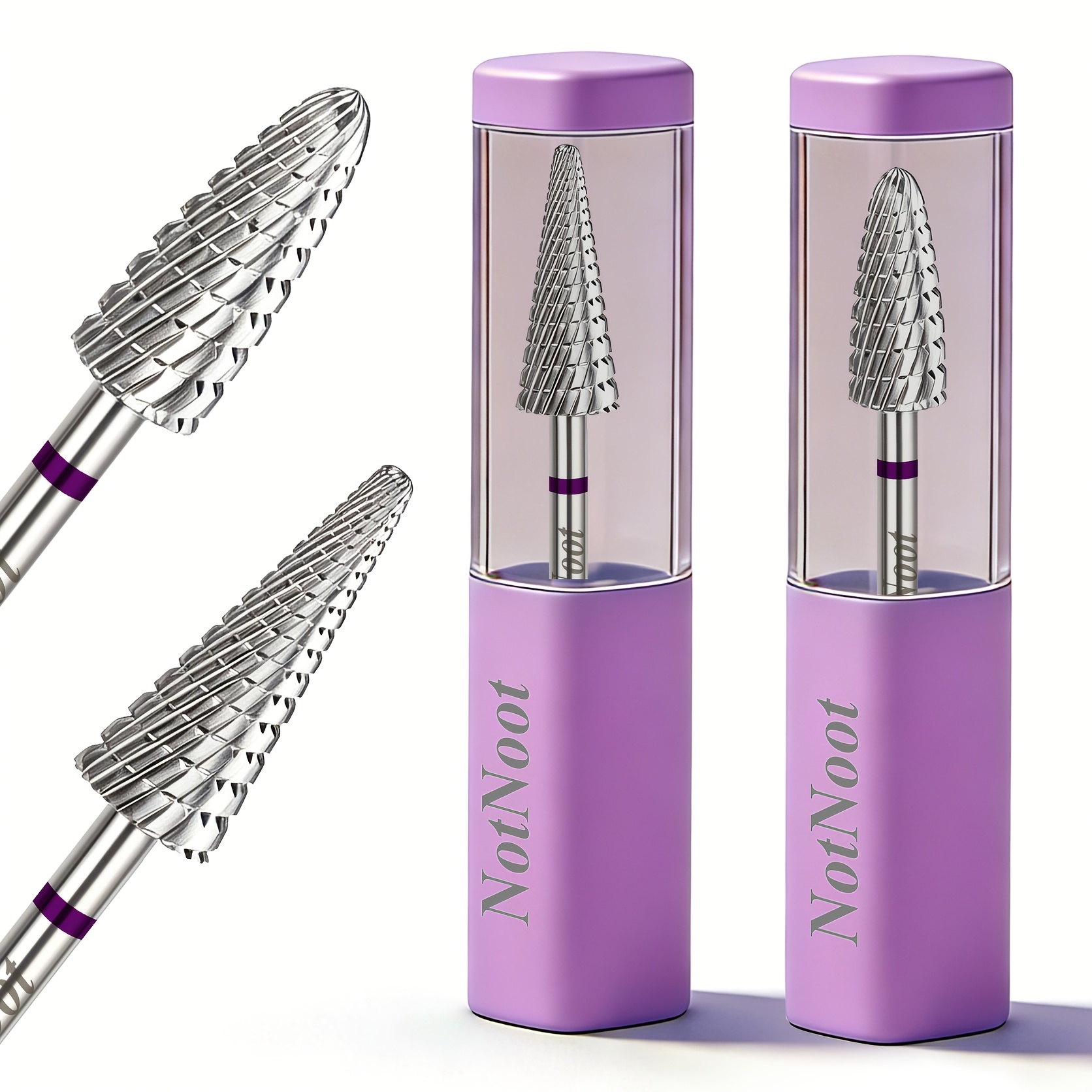 2pcs/set For Nail Drill Bits Set, Carbide For Nail Bits For Nail Drill, Bits Manicure Pedicure Remover Tools For Acrylic Gel For Nails