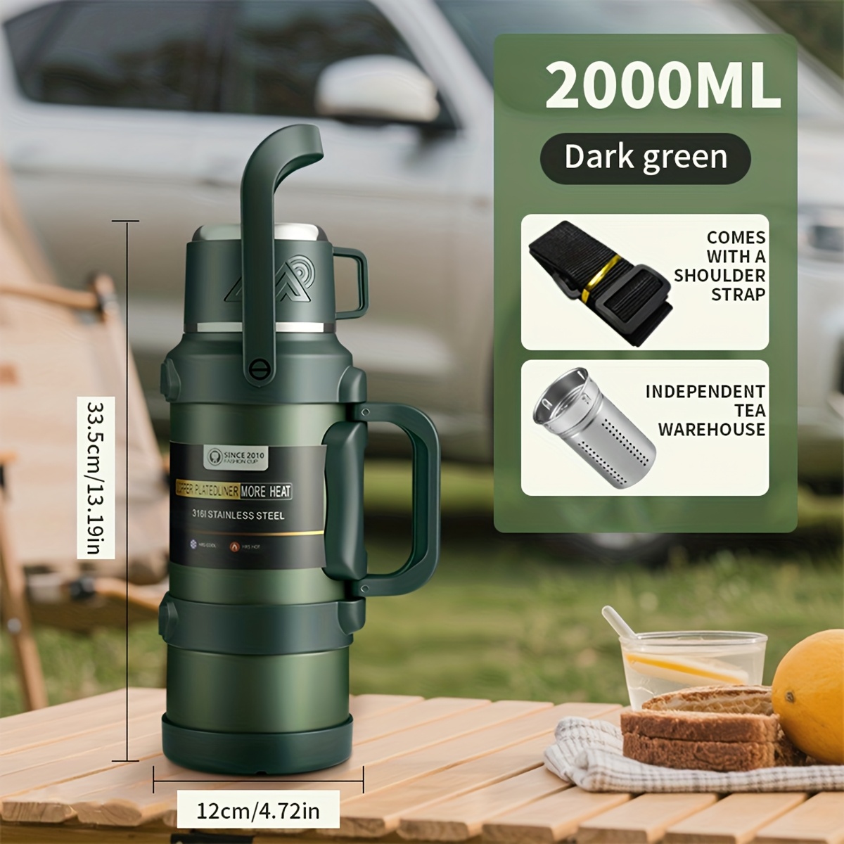 1pc Large Capacity Insulated Bottle, Insulated Kettle, Insulated... product image 14