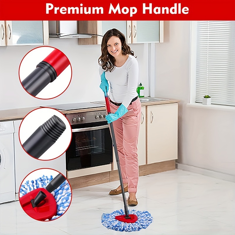 1pc adjustable 3 section mop handle fits   vileda   iron construction for   rotating extension details 9