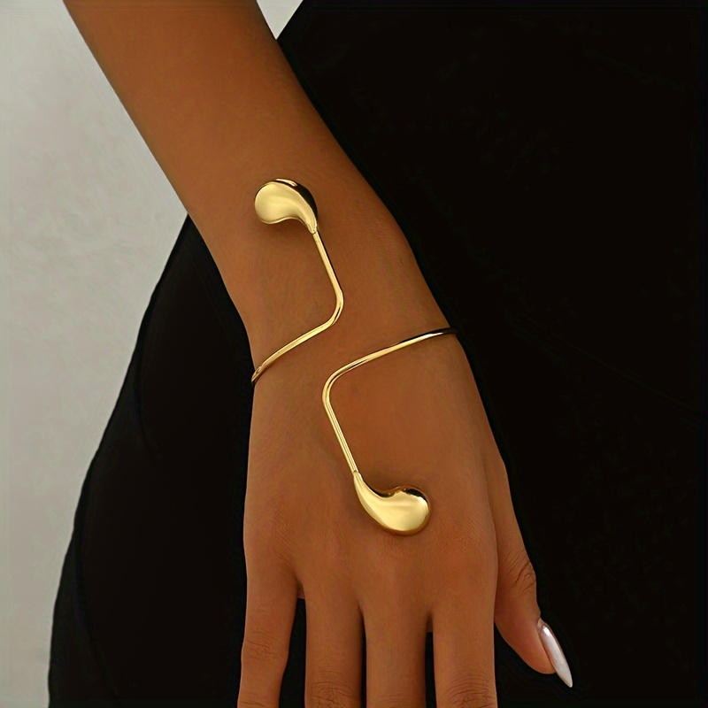 Women's Exaggerated Geometric Open Water Droplet Bracelet