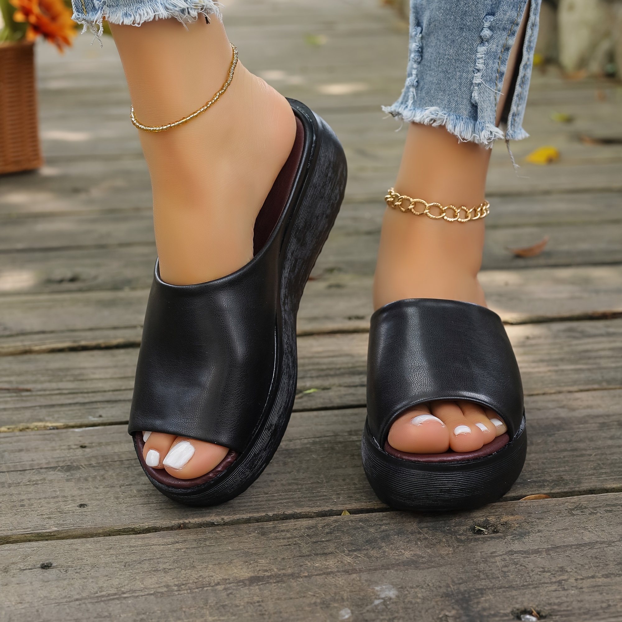 sandalias de cu a para mujer sandalias con punta abierta suela suave zapatos de plataforma resistentes al desgaste sandalias casuales de verano para exteriores 36 13