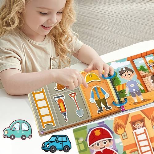 reusable traffic themed busy books flashcard cognitive shape and color matching puzzles interactive toys for developing fine motor skills quiet books suitable as holiday gifts suitable for men and women