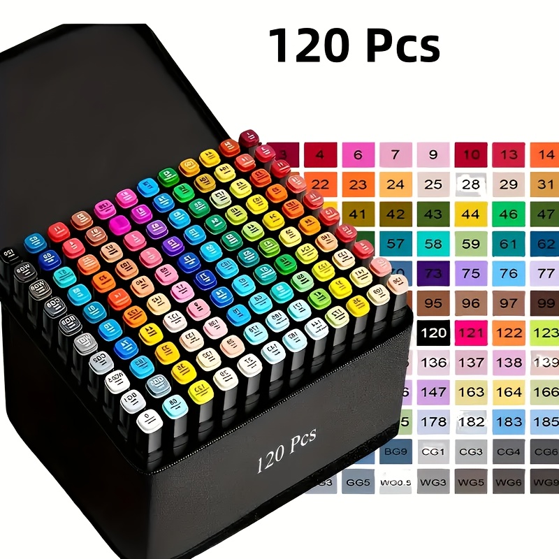 

Markers, 120 Colors Tip Permanent Art Markers, Coloring Marker, For Book Painting Card Making, Christmas Gift