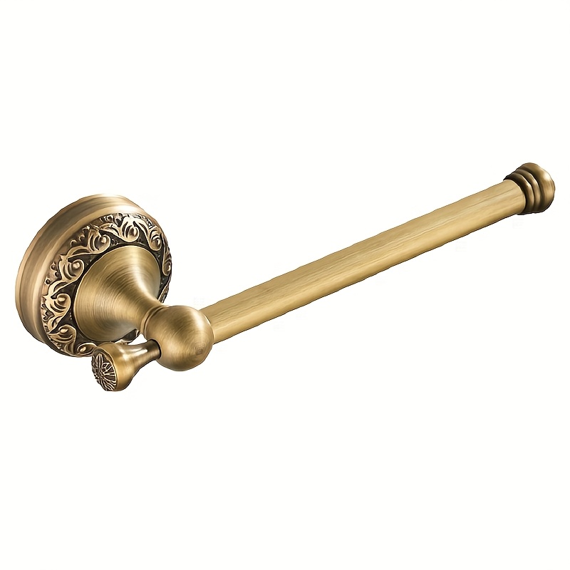 Image of 20cm European Style Wall-mounted Toilet Paper Holder With No Water Barrier, Antique Bronze, Minimalist Roll Holder
