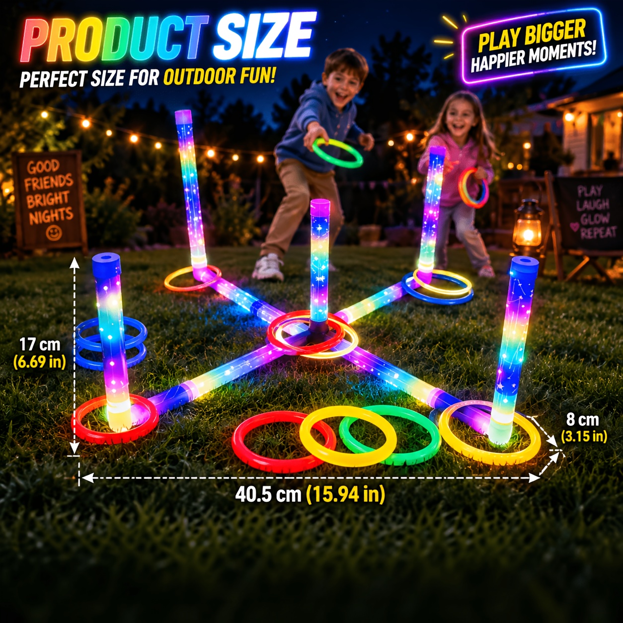 TEMU New Led Set Light Up Day Night, Led With Lights,, Multiplayer Interactive Lawn Game, Glow Outdoor Yard Game For Family , Backyard Parties, Kids