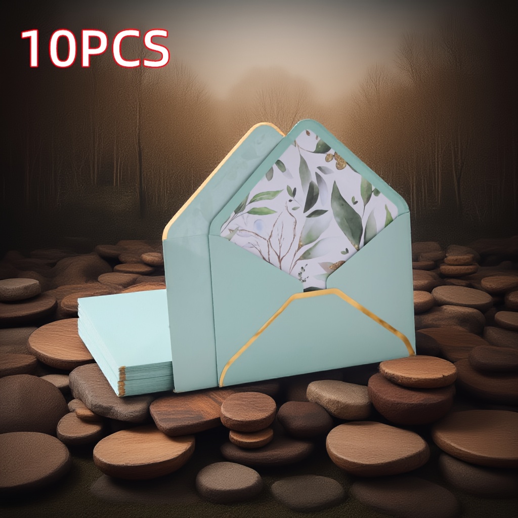 Image of Set Of 10 Envelopes With A And Vintage Design - Ideal For Occasions Like Valentine's Day, Thanksgiving, Christmas, Birthdays, Mother's Day, And - Made From Sturdy Paper
