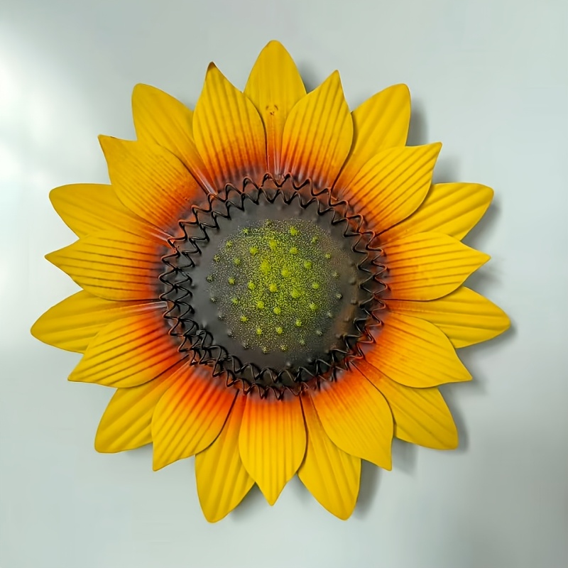 TEMU Décoration Murale Grand Jaune Plat 2D, [Plat 2D] pour Maison et Jardin - Extérieur/ Grande Sculpture Suspendue de Courge en Plastique, Panneau