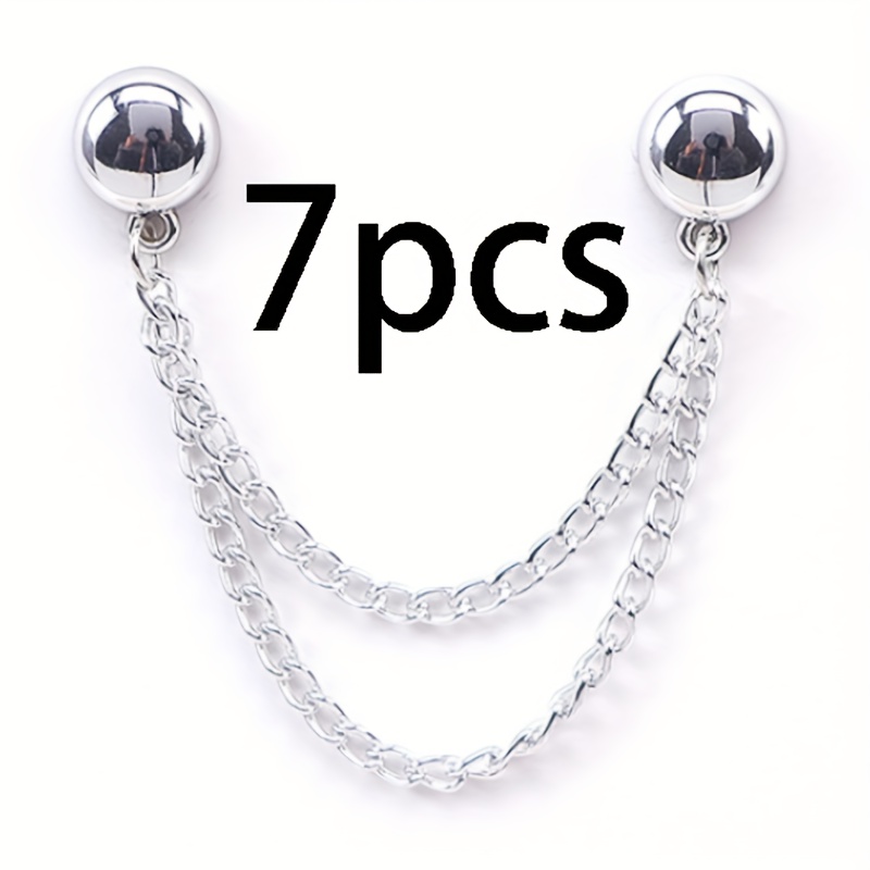 E-shop 7-teilige verstellbare Magnet-Hosenclips und Manschettenclips – Langlebiger Legierung, abnehmbare Saumklammern, geeignet für Hosen und T-Shirts,