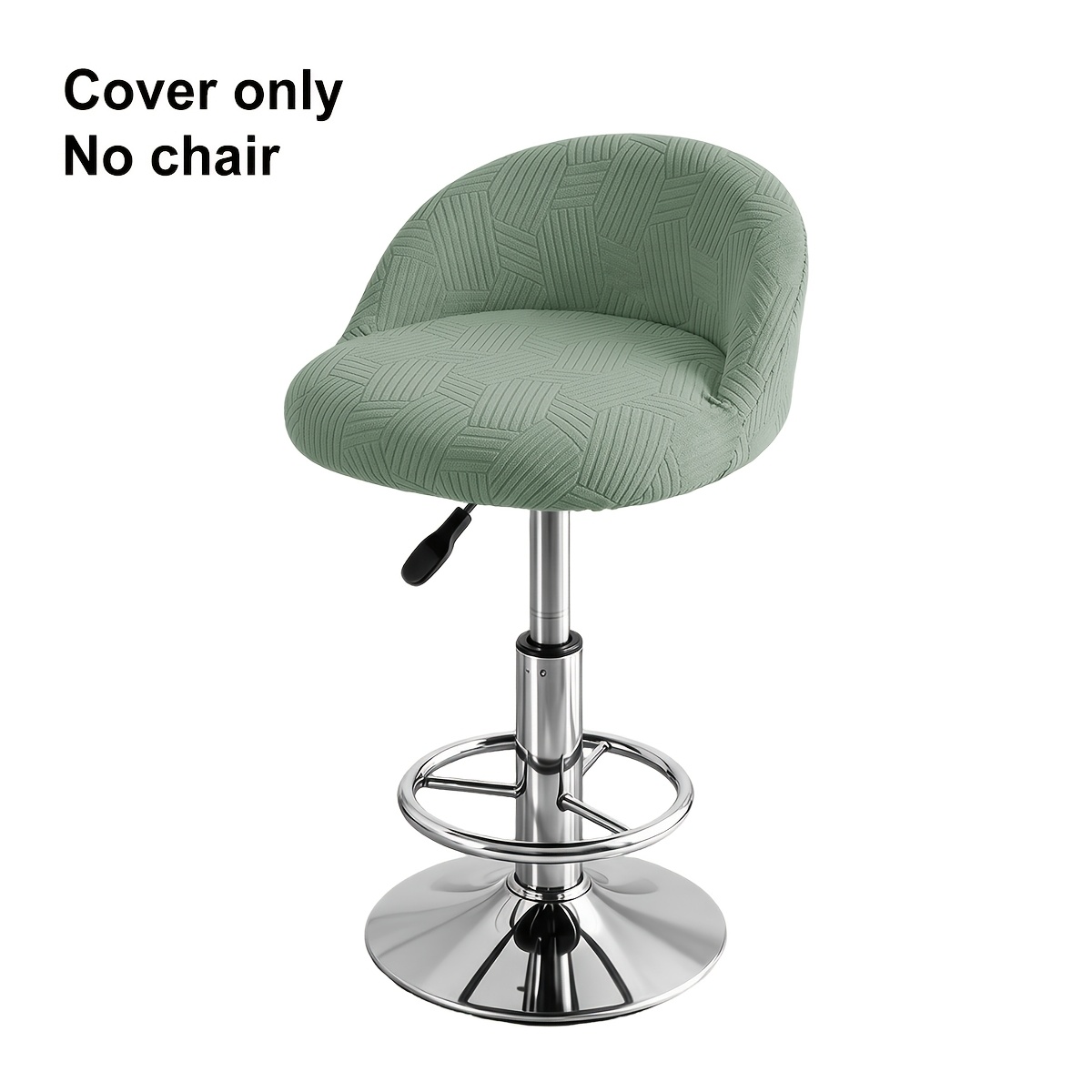 TEMU 1pc Modern 3 Jacquard Bar Stool Cover With Elastic Suitable For Curved Backrest Stools, Stretchable Fit Protector, Machine Washable Cover For,,