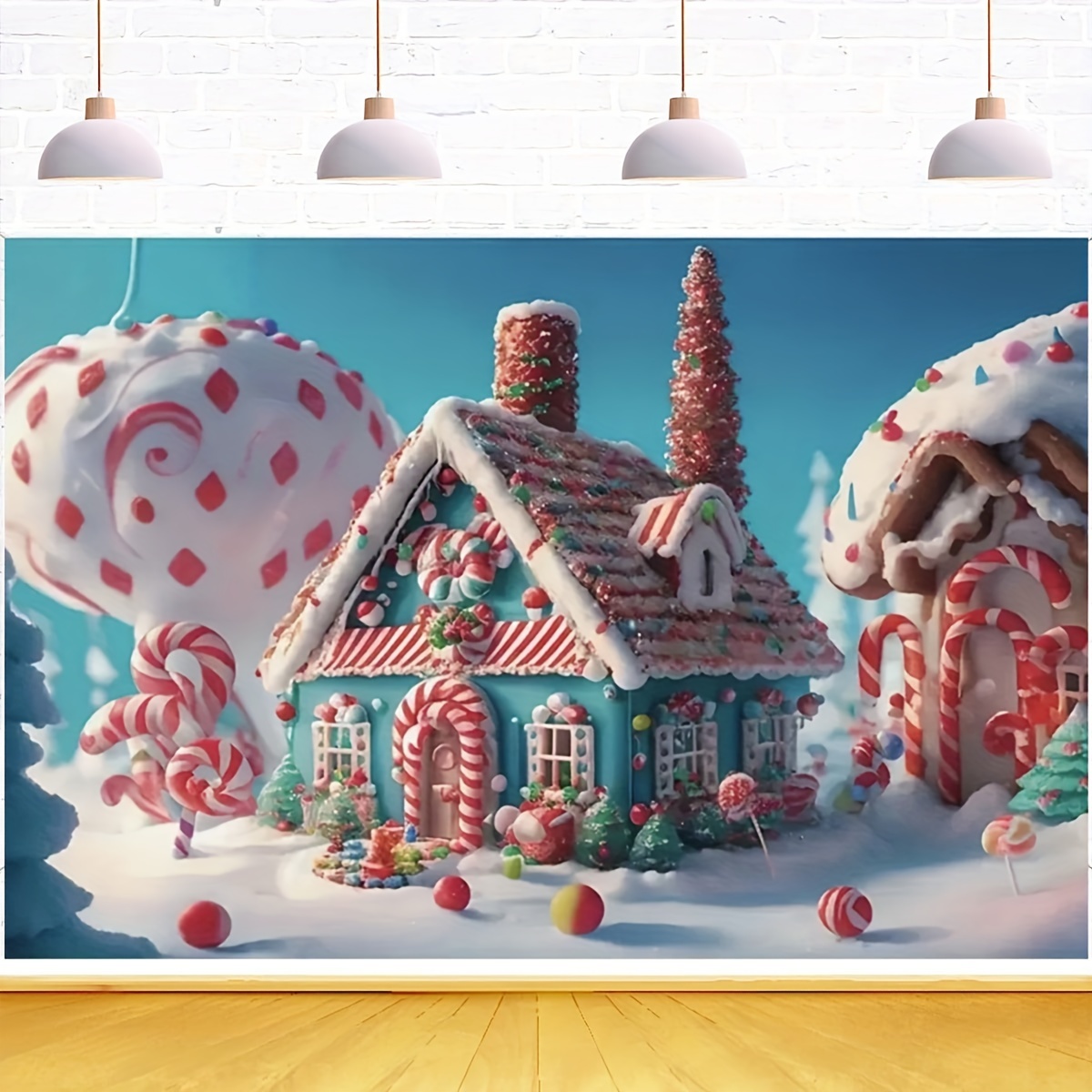 Vibrant Christmas Houses Vinyl