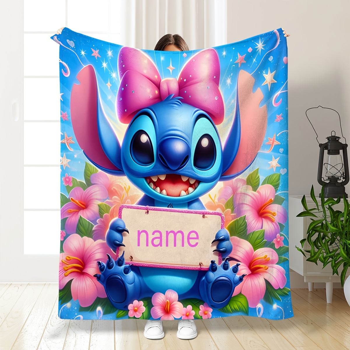 

Customizable Flannel Fleece Blanket, Hypoallergenic Knitted , For Sofa, Bed, , , , Office Chair