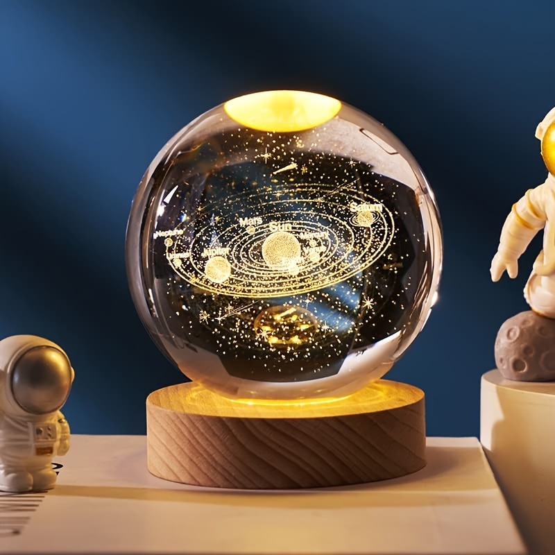 engraved 3d ball night light 60mm astronomy decor gift for space enthusiasts and collectors usb powered details 1