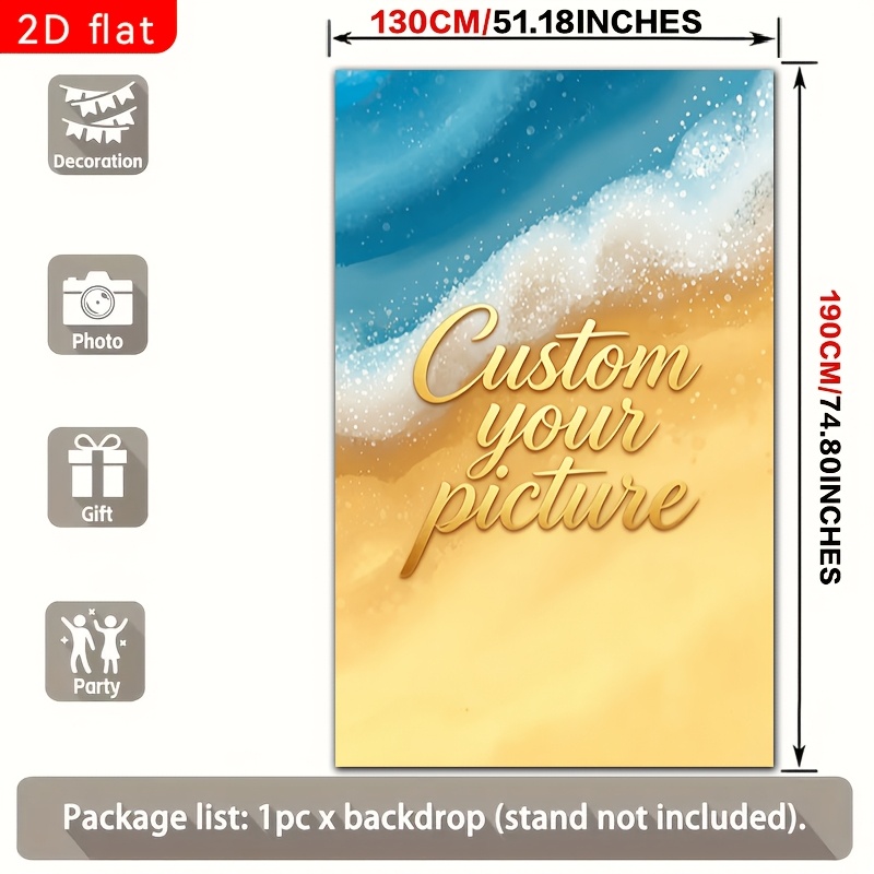 TEMU 1 décoration murale personnalisable pour fêtes d'année, fêtes d'anniversaire, pour photos personnalisées, images pour anniversaire, , événements