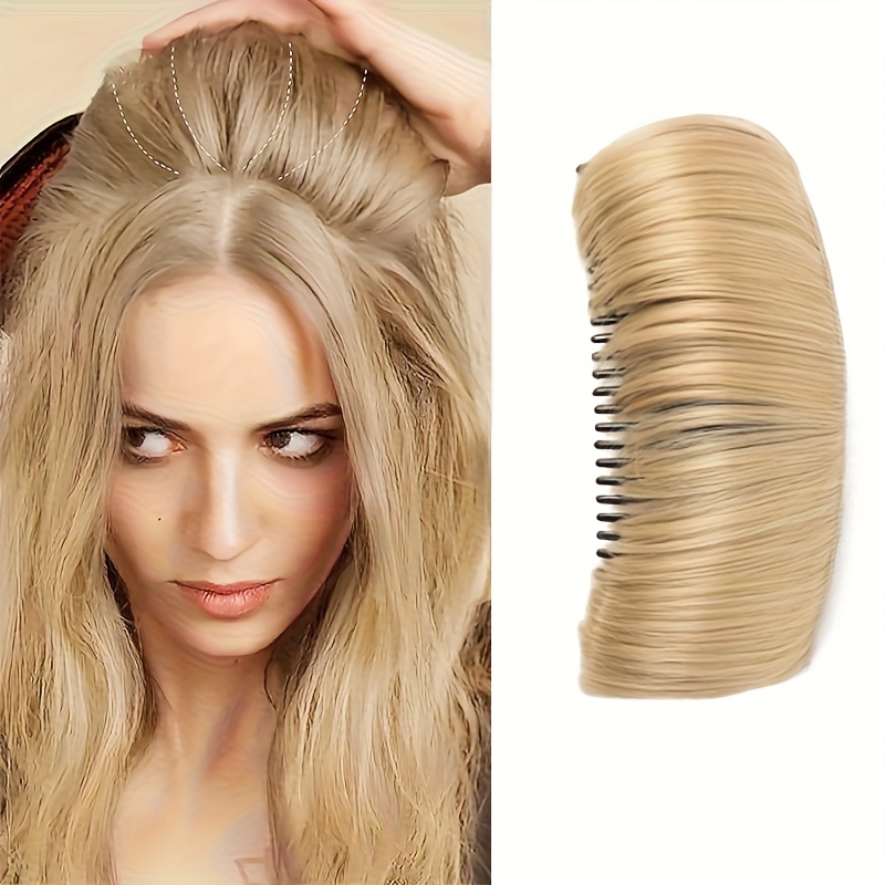 TEMU Large Upgraded Fluffy With Hairpiece, Synthetic Fibre , Hair Fluffing Comb, Women's Hair Piece Additions