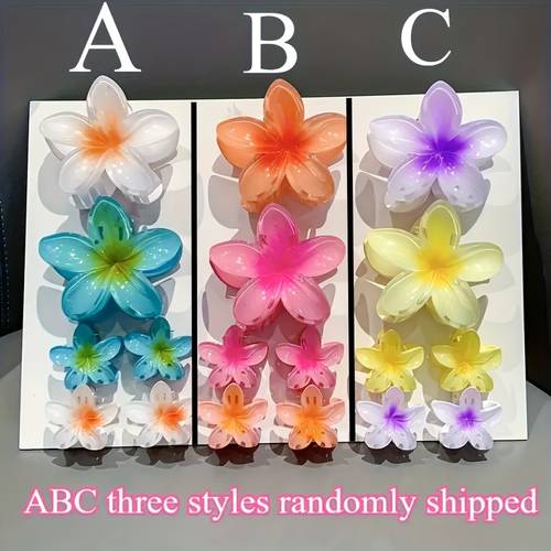6 piece gradient hair clips elegant woven hair ties for women in styles soft to vibrant colors suitable for beach photography and daily use stylish hair accessories for ponytails and buns womens hair