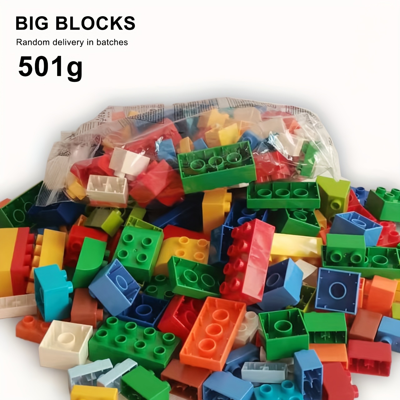 Image of Classic Large Grain Bricks, Free Combination Assembly Bricks Large Grain, Educational Bricks Toy, Random Combination