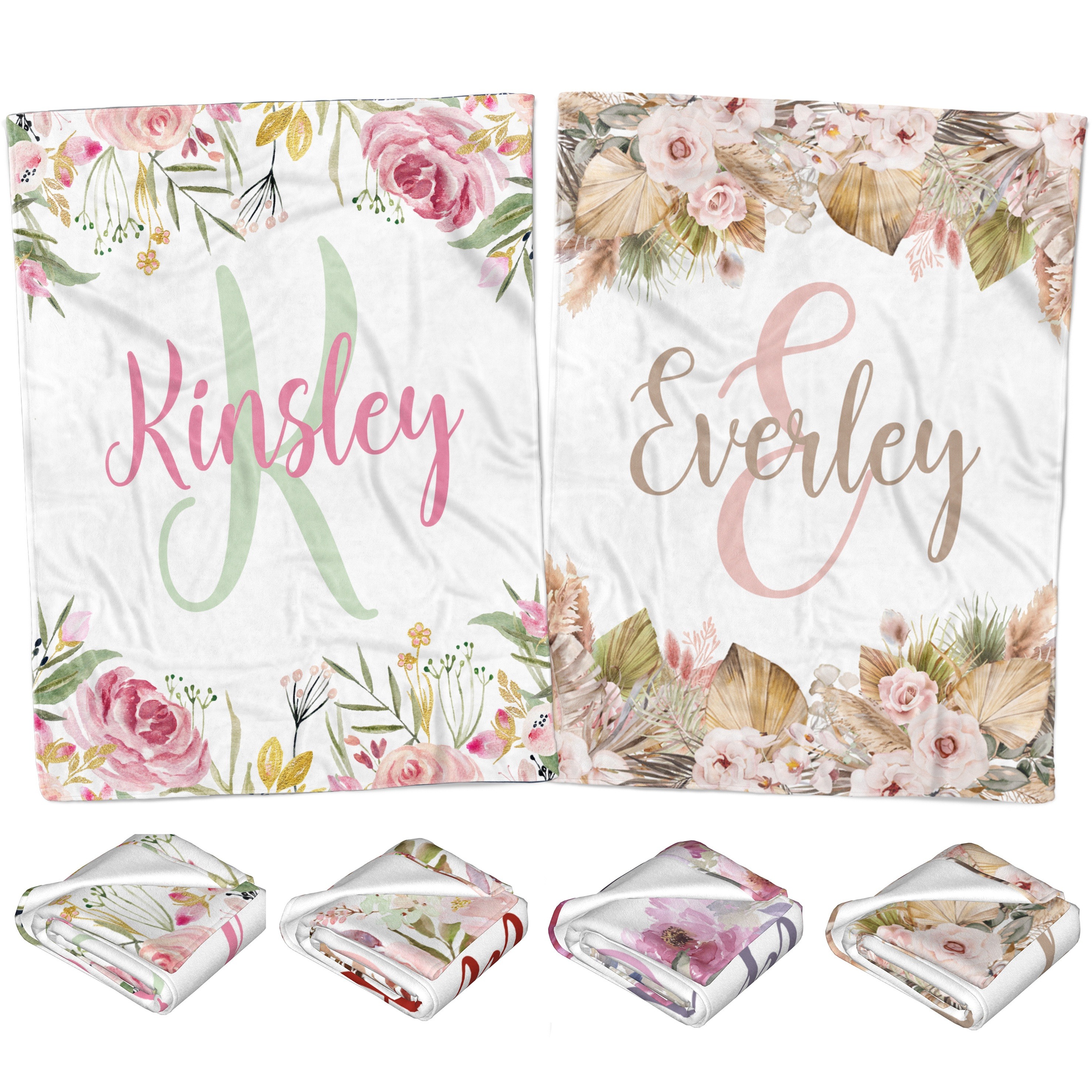 

Customizable Floral Blanket With Name - Bohemian & Purple, Soft Flannel Throw Featuring Personalized For Women - Ideal For Birthdays, Holidays & Christmas Gifts, Machine Washable, Personalized Blanket