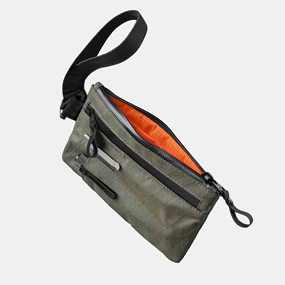 TEMU Men's Multi-functional 0 Wallet | Portable Rfid Protected Ultra-thin Card Storage Bag With Hanging Rope, Anti-theft For Daily Commuting And