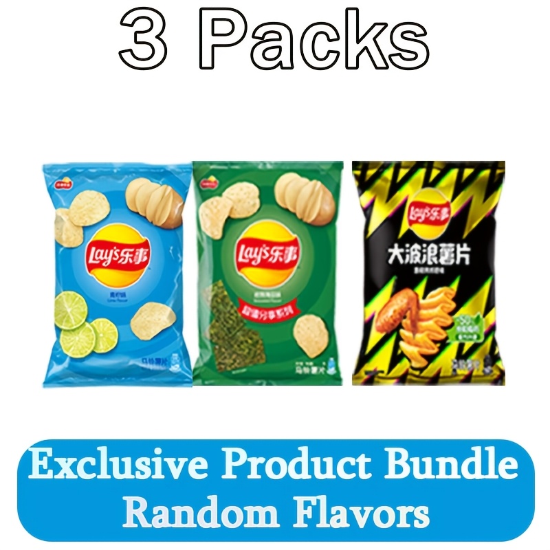 TEMU Lay's Chips Snacks Variety Pack Random In Series 2.29/2.47oz(65g/70g)*3/5/6/7 Packs, Snacks For Casual Gatherings And Offices