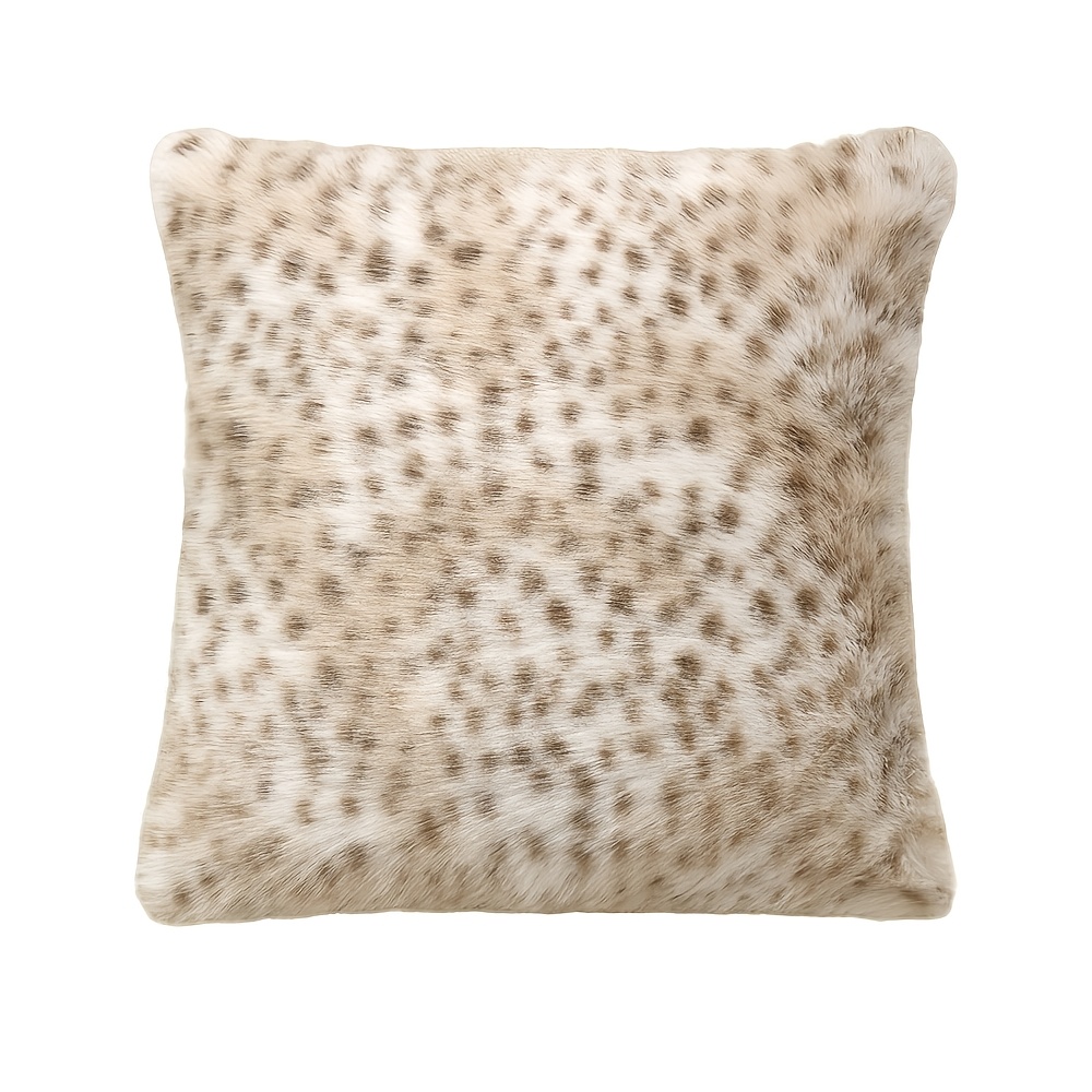 TEMU 1pc Chinchilla Animal Print Pillowcase Without Pillow Insert, Living Room Sofa Bedroom Fluffy Cushion Cover, Daily Party Textile Decor, 30x50cm,