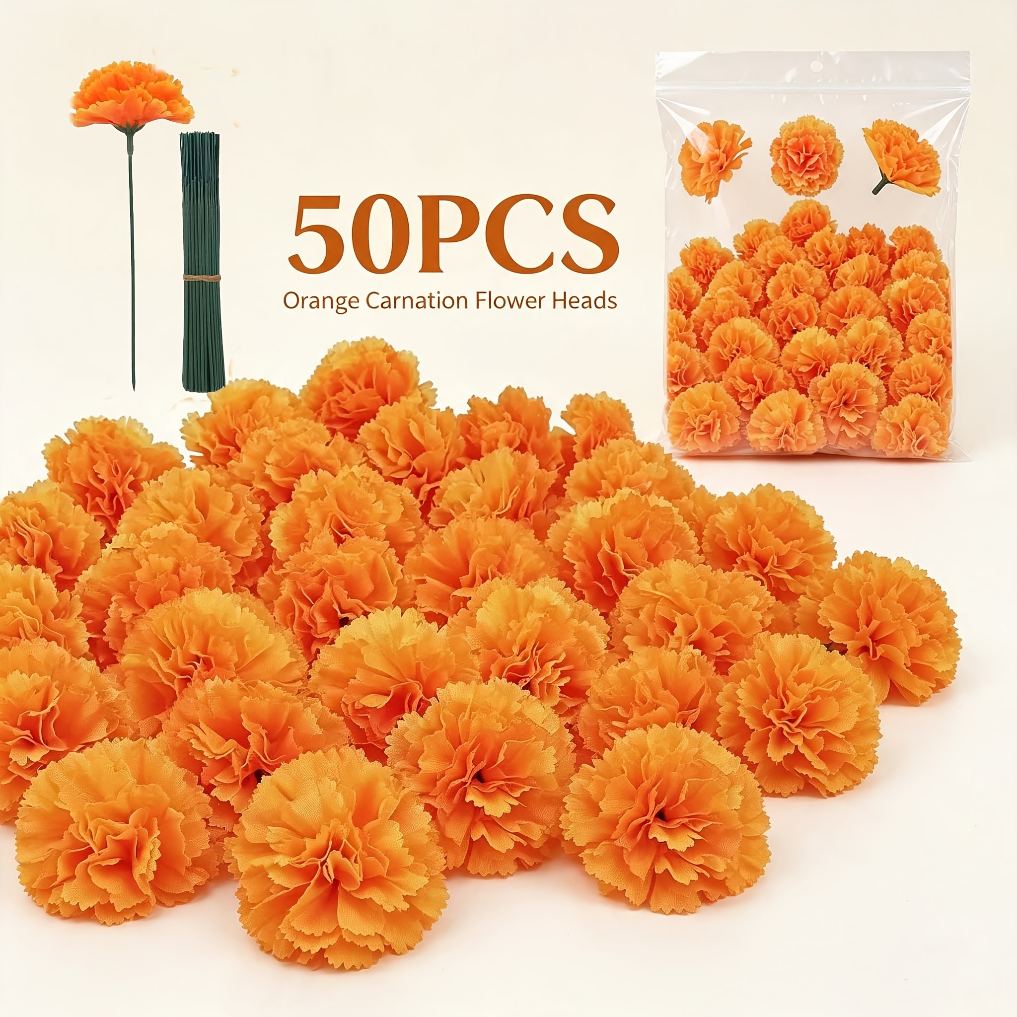 TEMU Têtes de fleurs de géranium artificielles en vrac, géraniums artificiels tige, décoration florale d'automne et d'Halloween pour couronne, tombe,