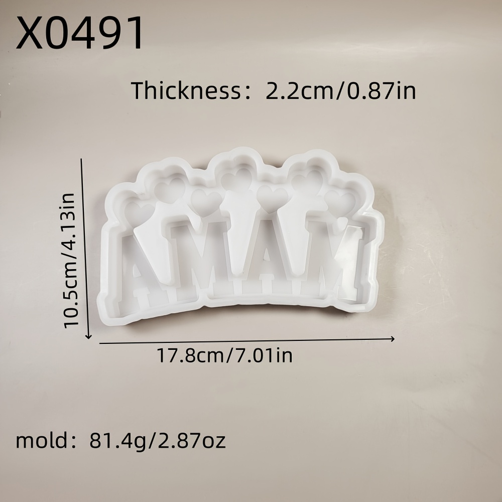 E-shop MAMA 3D dekorative Silikonform DIY Kerzen-Silikonform Gips dekorative Silikonform Heimdekoration Epoxidharzform X0491