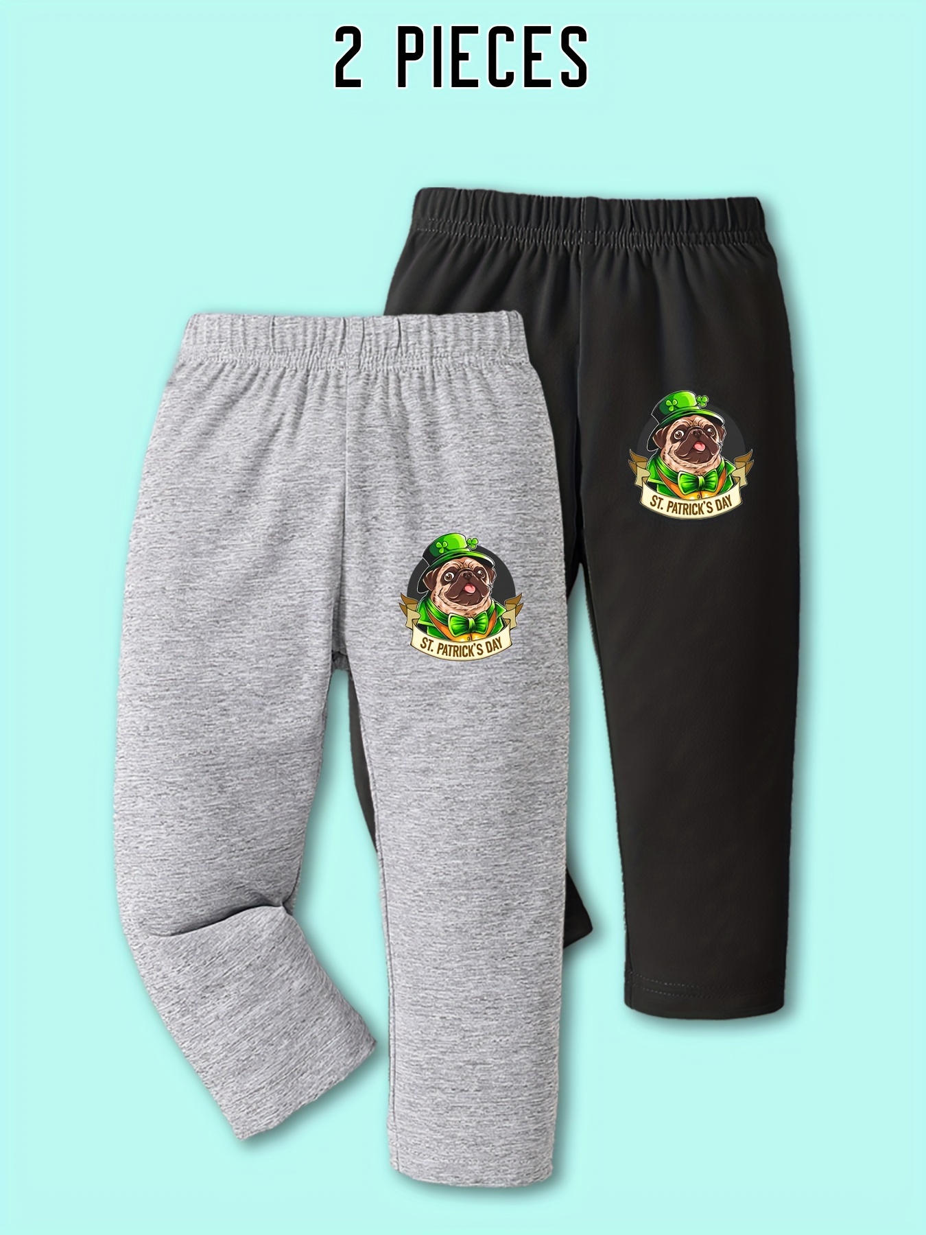 St. Patrick's Day Dog Print Pants Infant Toddler Elastic Temu Portugal