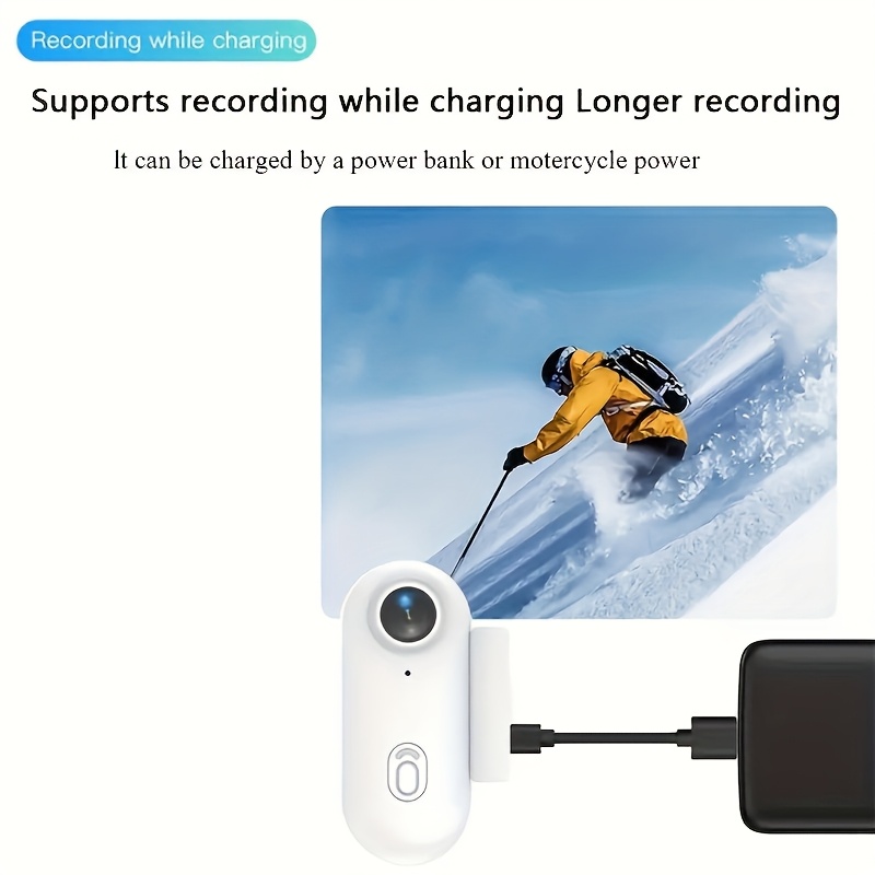 1080P UHD Mini WIFI Action Camera 32&128GB Thumb POV Portable Body Cam Wearable Video Recorder with Magnetic Lanyard, Helmet Mount, Pocket Sport DV for Bike Cycling, Motorcycle, Pet, Vlogging(White, Black)