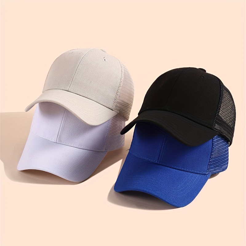

1pc Breathable Mesh Adjustable Kids Baseball Cap, Outdoor Uv Protection Casual Snapback Cap, For Boys Girls, Casual, All Seasons