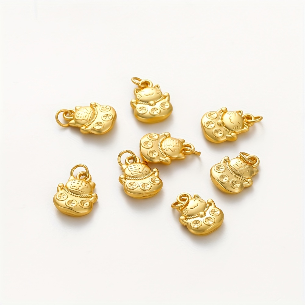 TEMU 10pcs Colgantes de en Latón Bañado en Oro para Collares y Pulseras DIY, Regalo de para
