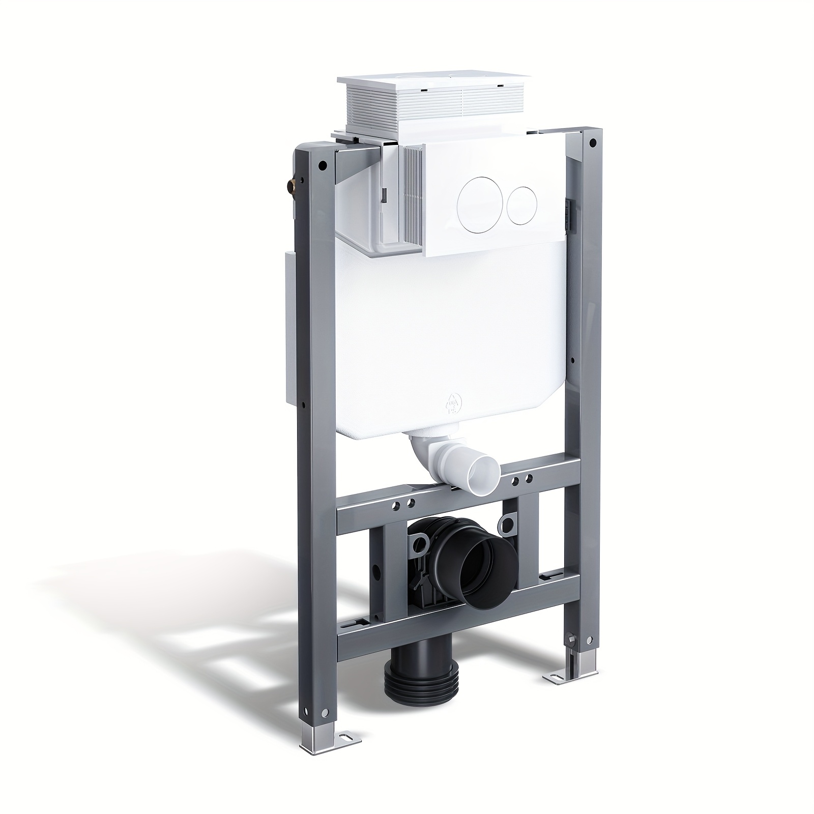 Toilet With White Flush Plate, Pre-wall Mounted , Concealed , Suitable For Wall-mounted Toilets, 82×50×14cm